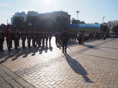 Ukrayna'nın bayrak günü onuruna resmi bayrak törenini töreni