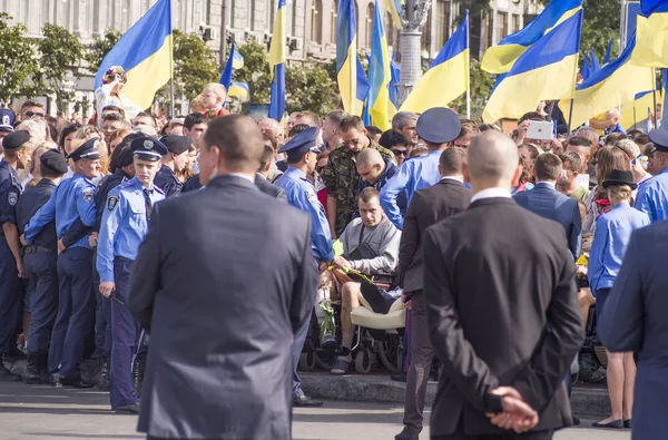 Kiev parade ter gelegenheid van de dag van de onafhankelijkheid — Stockfoto