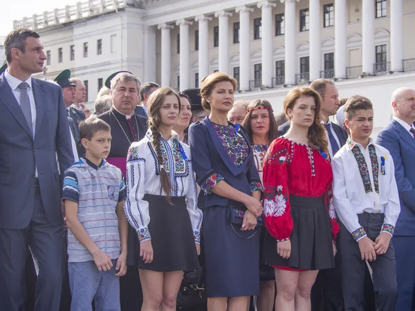 Manželka a děti prezidenta petro poroshenko — Stock fotografie