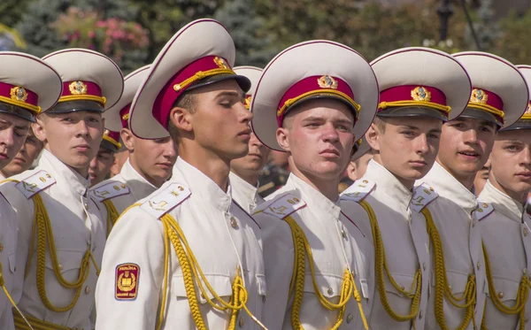 Kiev askeri geçit töreni-Bağımsızlık günü işaretlemek için — Stok fotoğraf