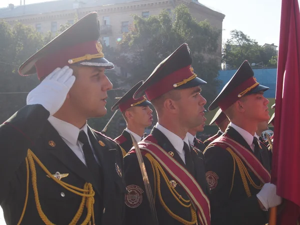 Kiev askeri geçit töreni-Bağımsızlık günü işaretlemek için — Stok fotoğraf