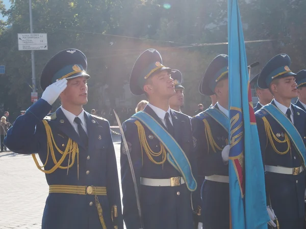 Kiev askeri geçit töreni-Bağımsızlık günü işaretlemek için — Stok fotoğraf