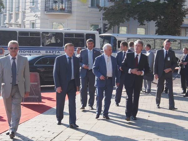 Former Presidents Leonid Kravchuk, Leonid Kuchma and Viktor Yushchenko — Stock Photo, Image