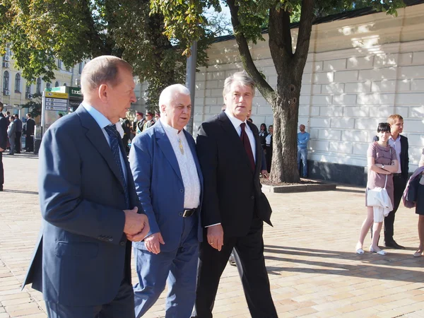 Former Presidents Leonid Kravchuk, Leonid Kuchma and Viktor Yushchenko — Stock Photo, Image