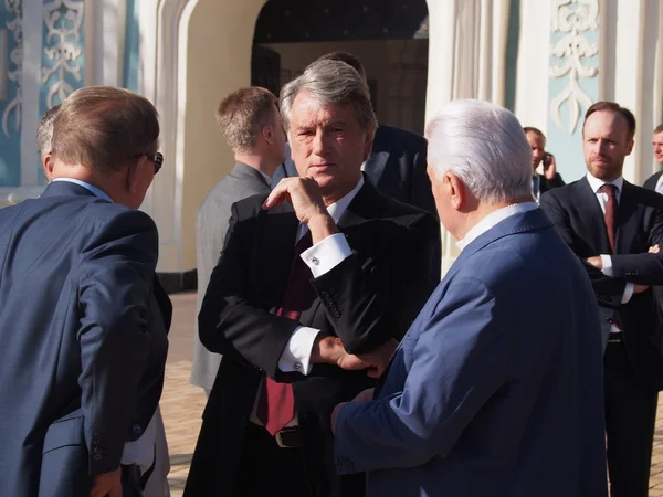 Former Presidents Leonid Kravchuk, Leonid Kuchma and Viktor Yushchenko — Stock Photo, Image