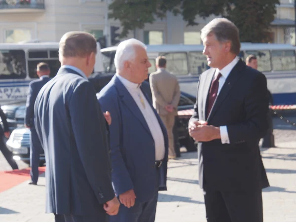 Former Presidents Leonid Kravchuk, Leonid Kuchma and Viktor Yushchenko — Stock Photo, Image