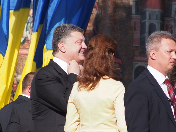 President Poroshenko in honor of Flag Day of Ukraine