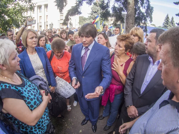 Vojáků matky vyžadují Verchovna rada — Stock fotografie