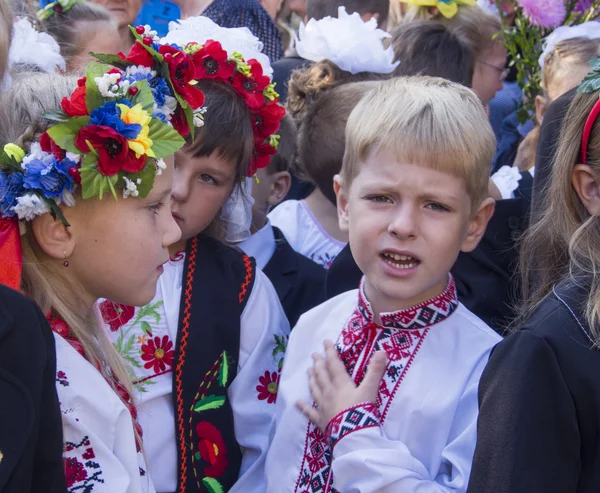 Los Estudiantes Primer Grado Escuela Secundaria Boryspil Región Kiev Ucrania —  Fotos de Stock