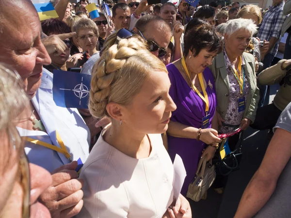 Fiesta de Yulia Tymoshenko recogiendo firmas —  Fotos de Stock