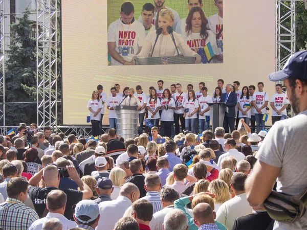 Partido de Yulia Tymoshenko que coleta assinaturas — Fotografia de Stock