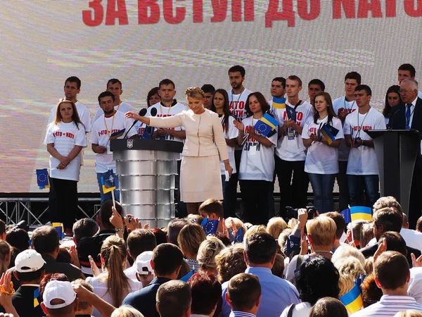 Fiesta de Yulia Tymoshenko recogiendo firmas — Foto de Stock