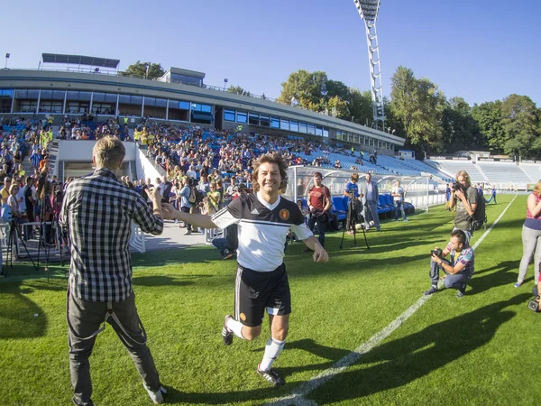 Eugene Nischuk no jogo de futebol de caridade — Fotografia de Stock