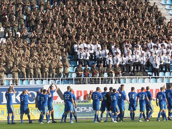 Благодійний футбольний матч на стадіоні "Динамо" Київ — стокове фото