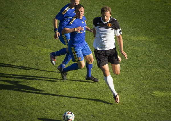 Charity football match at the stadium "Dinamo" Kiev — Stock Photo, Image