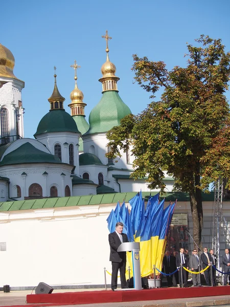 Presidente Petro Poroshenko - Plaza Sophia — Foto de Stock