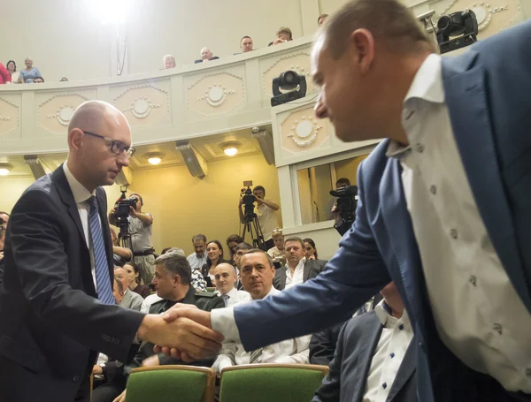 Yatsenyuk nella sala del Congresso — Foto Stock