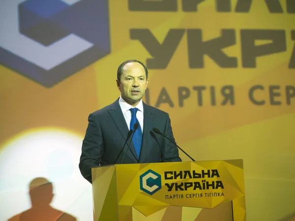 Sergey Tigipko speaks to delegates of congress — Stock Photo, Image