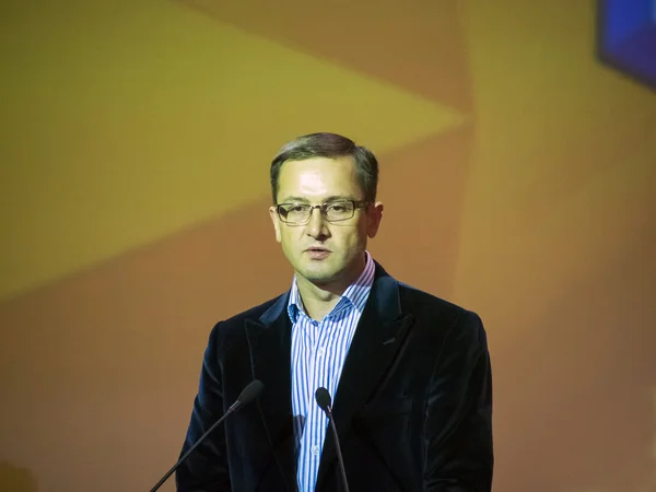 Speaker economist Igor Umansky — Stock Photo, Image