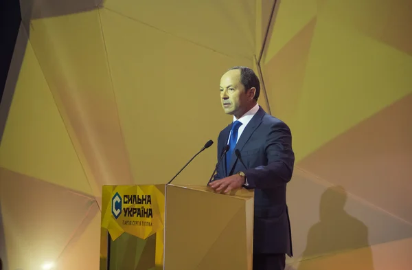 Sergey tigipko spricht zu den Delegierten des Kongresses — Stockfoto