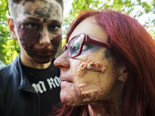 Zombie parade in kyiv — Stock Photo, Image