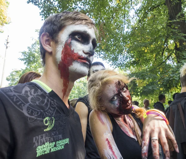 Zombie parade in kyiv — Stock Photo, Image