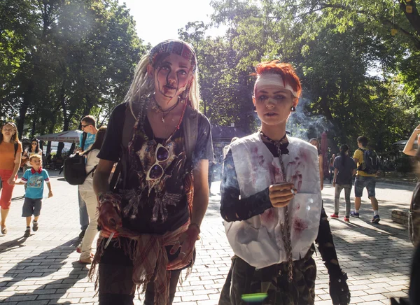 Zombie desfile en kyiv — Foto de Stock