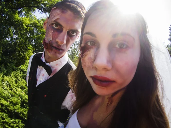 Zombie desfile en kyiv — Foto de Stock