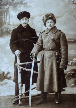 Kış üniformalı asker Rusya İmparatorluğu