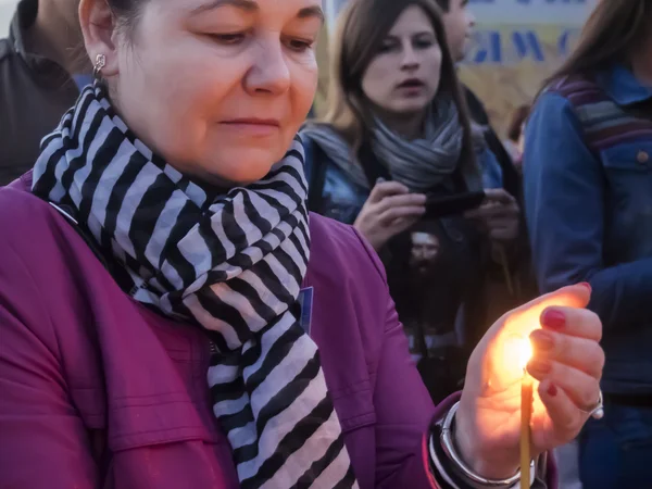 På maidan ihågkommen Georgij gongadze — Stockfoto