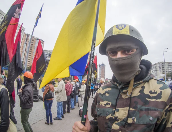 Nationalistiska demonstranter — Stockfoto