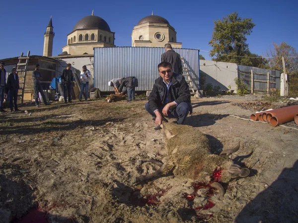 Eid al-adha in kiev moskee ar-rahma — Stockfoto