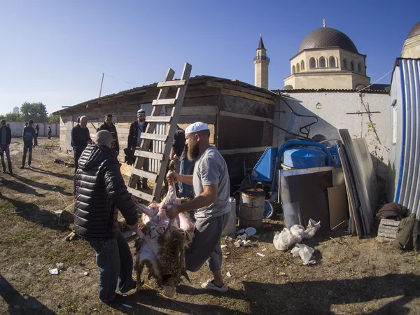 Ід аль Адха у Києві мечеть Ар Рахма — стокове фото