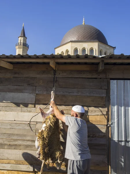 Eid al-adha in kiev moskee ar-rahma — Stockfoto