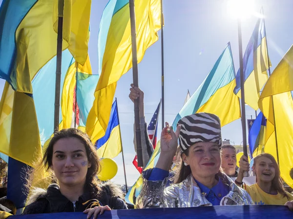 Mírový pochod v Kyjevě — Stock fotografie