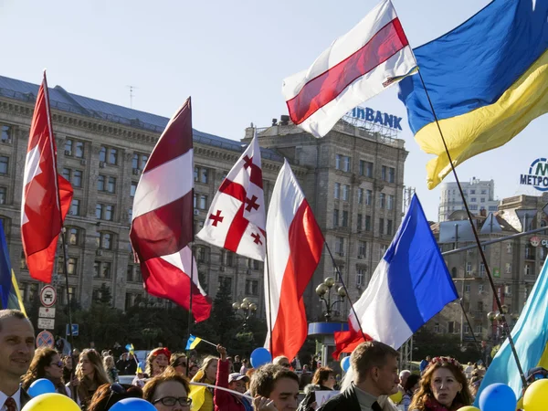 Marcia per la pace a Kiev — Foto Stock
