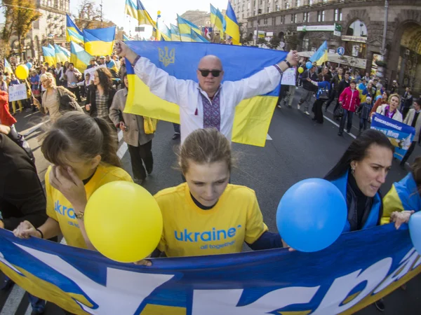 Marcha de paz em Kiev — Fotografia de Stock