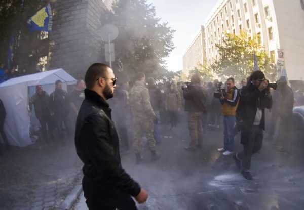 Avtomaydan protests near Presidential Administration of Ukraine — Stock Photo, Image