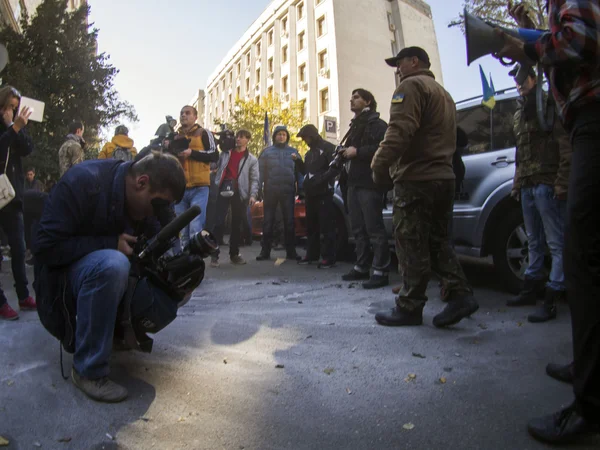 Avtomaydan protests near Presidential Administration of Ukraine — Stock Photo, Image