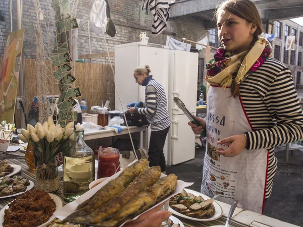 Street food festival a Kiev — Foto Stock