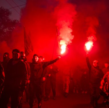 March of Heroes in Kiev clipart