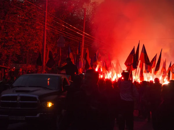 Március a kijevi hősök — Stock Fotó