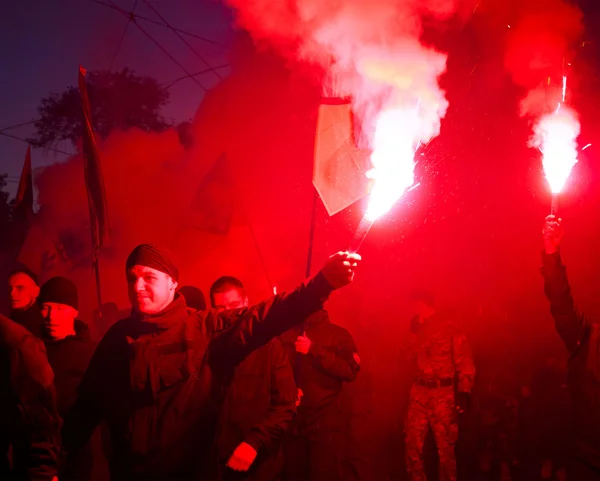 March of героїв у Києві — стокове фото