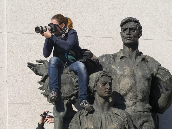 Störningar nära Verkhovna Rada — Stockfoto