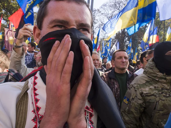 Störningar nära Verkhovna Rada — Stockfoto