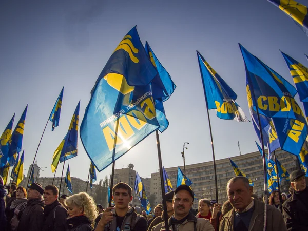 Nationalist rally in Ukraine — Stock Photo, Image