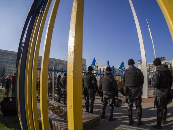 Націоналістична мітингу в Україні — стокове фото