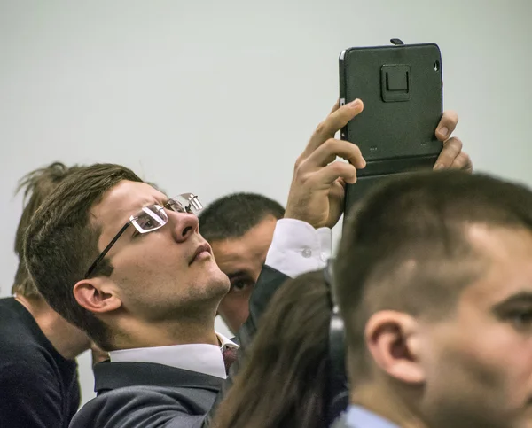 Foro de Publicar Poniendo la U en la UE — Foto de Stock