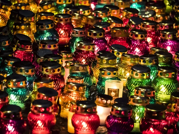 Lamps near Memorial of Holodomor — Stock Photo, Image