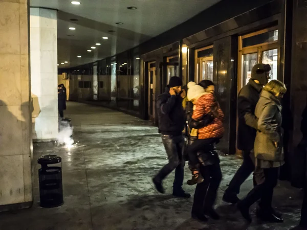 Украинские ультранационалисты пытались сорвать концерт — стоковое фото